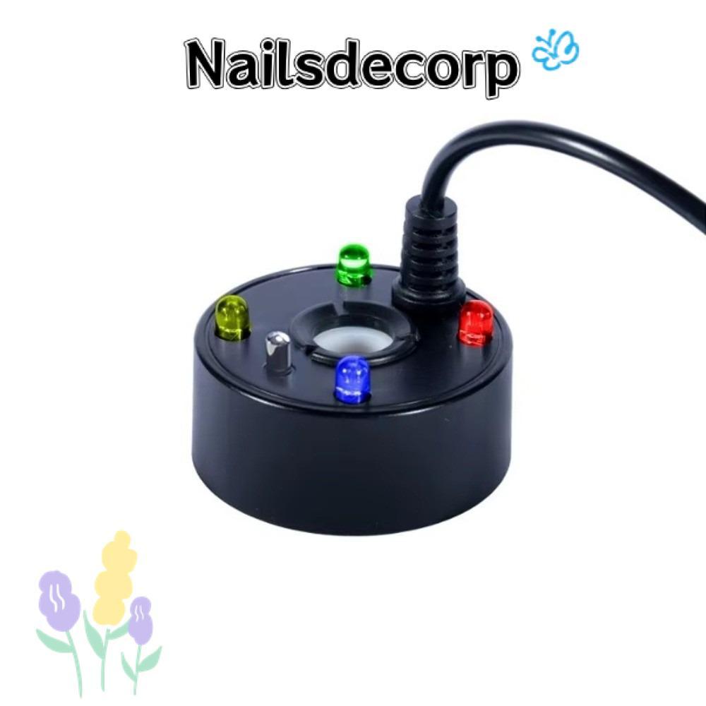 NAILS Mist Maker, ไฟที่มีสีสัน Bubble Generator Fogger Nebulizer, Atomizing หัว 4 ไฟ LED 5V USB ภูมิ