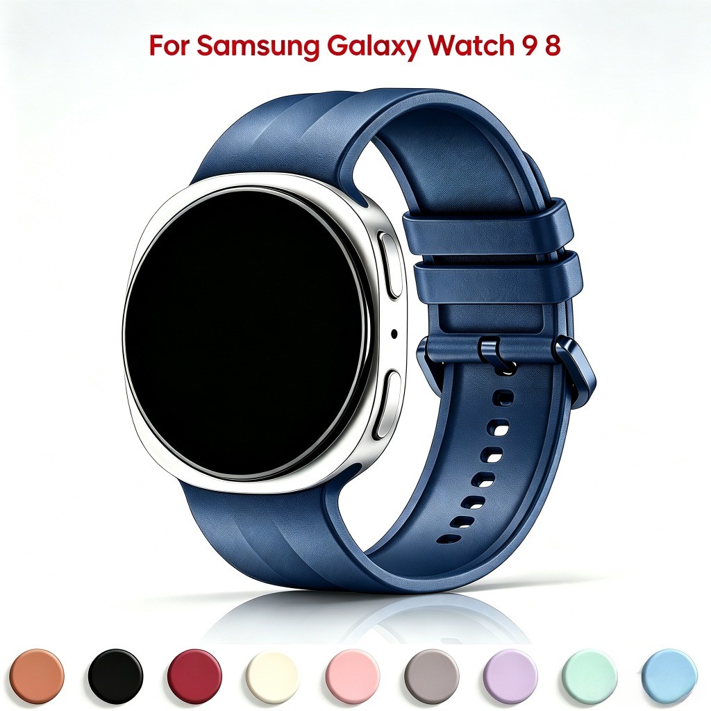 สายรัดซิลิโคนอ่อนนุ่มสําหรับเล่นกีฬาสําหรับ Samsung Galaxy Watch 9 40 44 มม. Galaxy 8classic 46 มม.