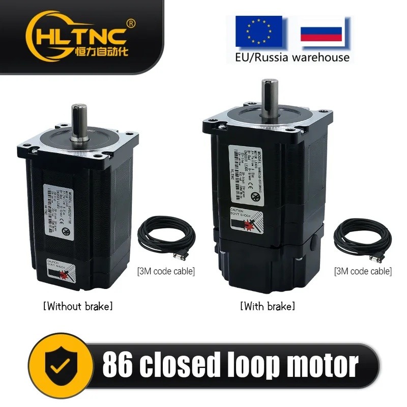 Nema34 Close Loop Stepper มอเตอร์ 86HB250-82B 118B 152B 3M Encoder สาย 4.5/8/12N.m 643/1143/1714ozin