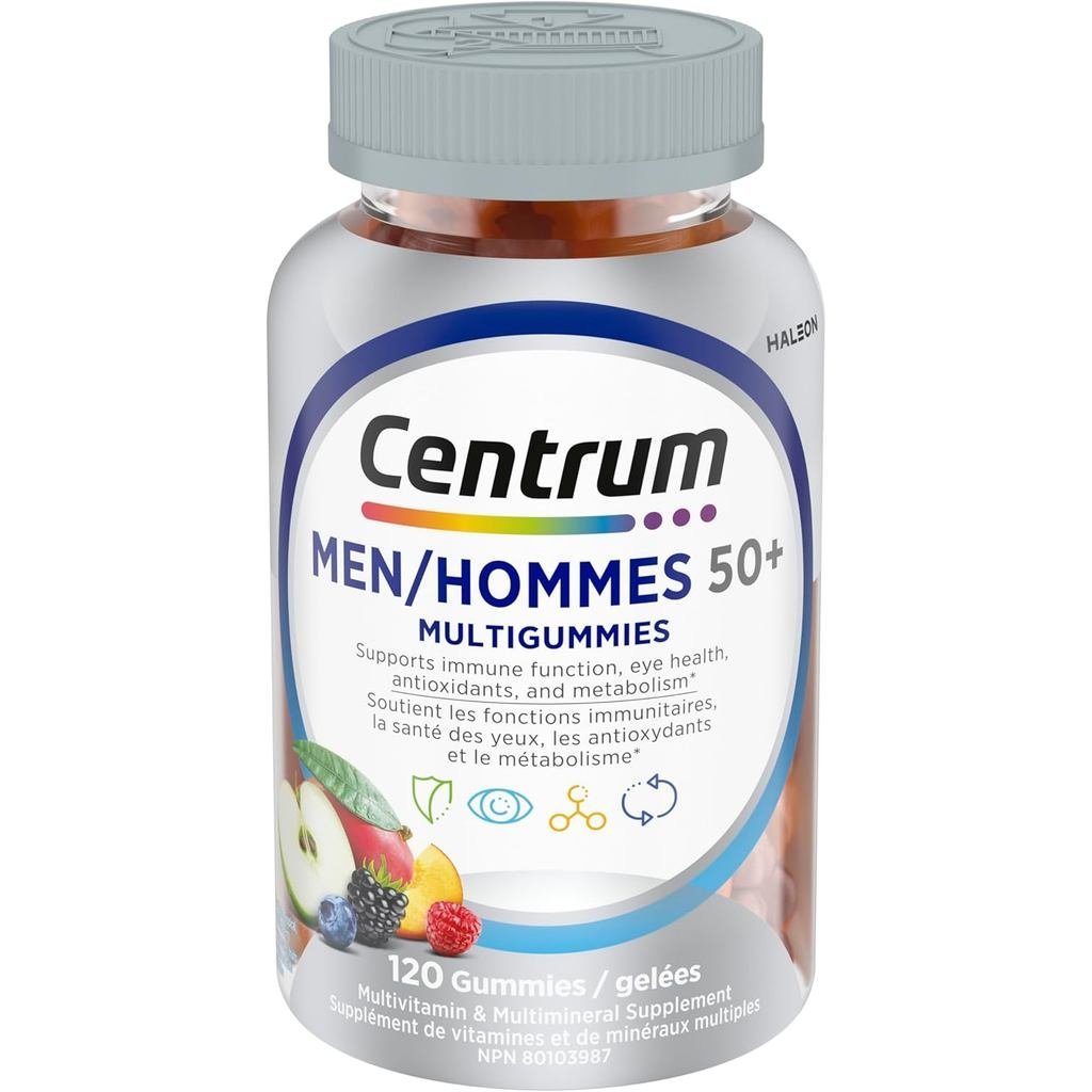 Centrum Men 50 Plus Multi Multiinerals for Men 50+ Cherry Berry และ Apple Flavours 120 Counts
