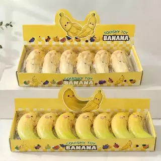 พร้อมส่ง สกุชชี่กล้วยหอม Squishy Banana เนื้อสโลว์ Slow Rising บีบคลายเครียด เลือกแบบได้