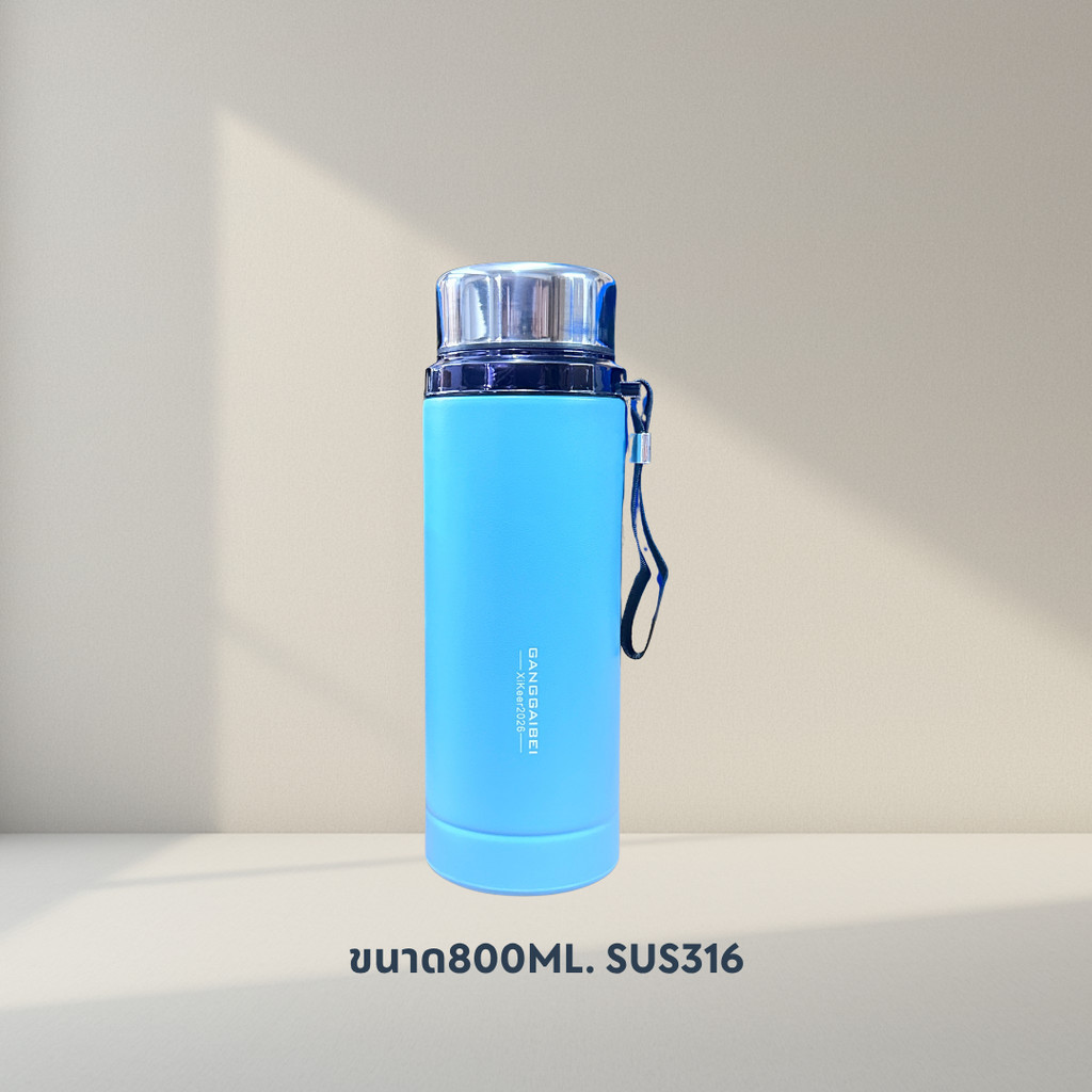 แก้วเก็บความเย็น  วัสดุSUS316 ความจุ  800ML.   แก้วสแตนเลส พร้อมส่ง กระบอกน้ำ ขวดน้ำดื่ม