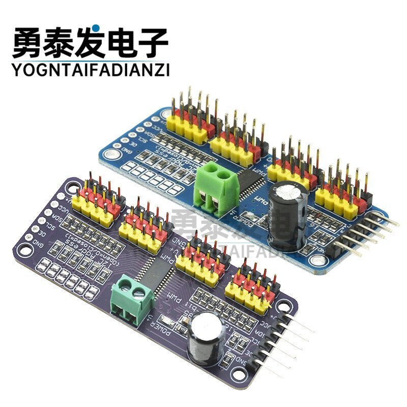 16ch PWM พวงมาลัยเกียร์บอร์ด PCA9685 12 บิต PWM/Servo Driver I2C โมดูล