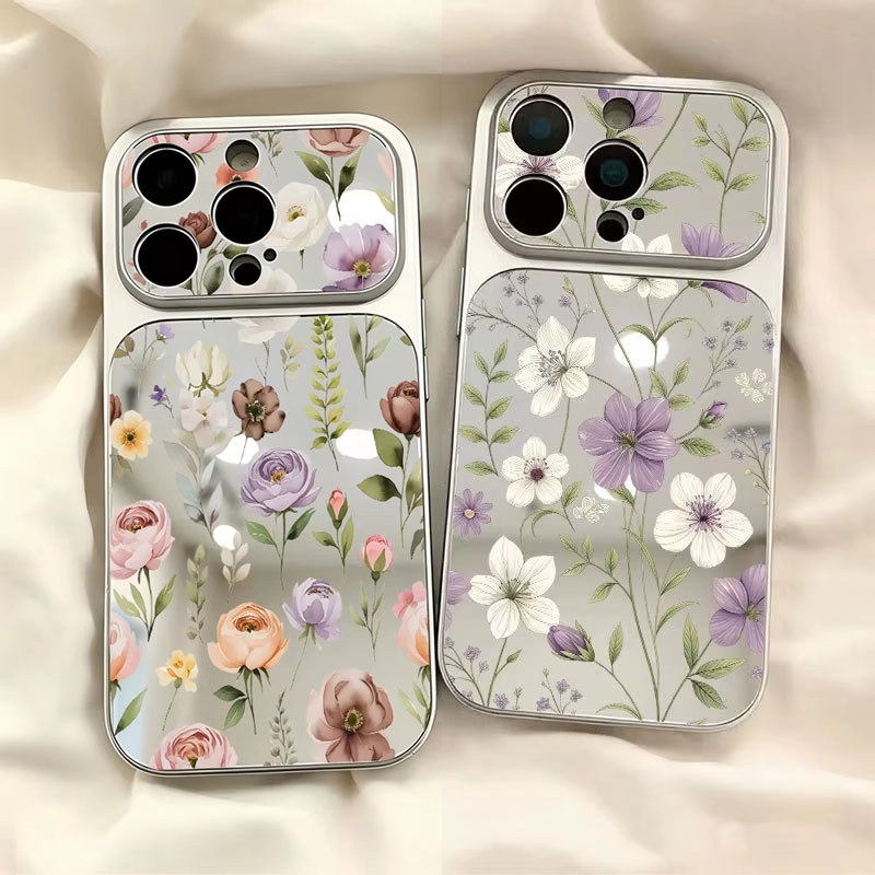 Elegant Retro Rose ดอกไม้กระจกเคสโทรศัพท์สําหรับ Redmi A7 Pro A5 A3 A2 A1 Turbo 4 Pro K90 Pro Max กร