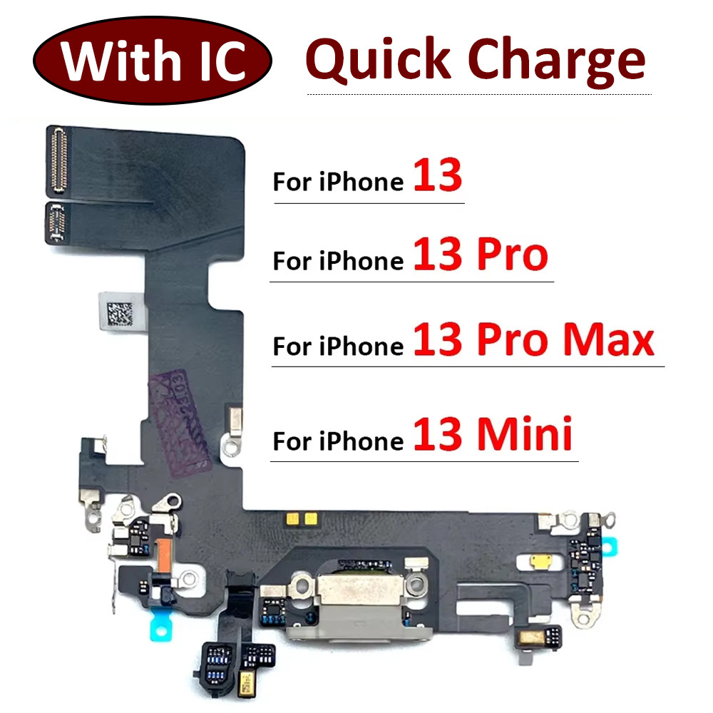 ใหม่สําหรับ iPhone 13 Pro 13Pro Max Mini USB พอร์ต Charger Dock ปลั๊กเชื่อมต่อชาร์จ FLex สายไมโครโฟน