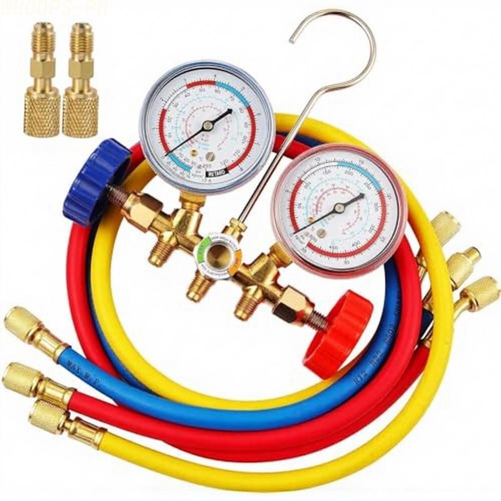 ชุดเครื่องวัดความดันสารทําความเย็นสามทางสําหรับระบบ R12 สําหรับ R22 R404A และ R134a