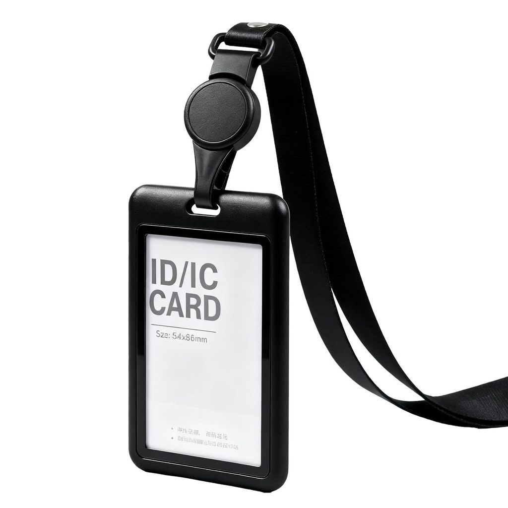 Retractable Card Holder Work Permit ID Door Card Student ID Business Office Badge Staff Number Plate