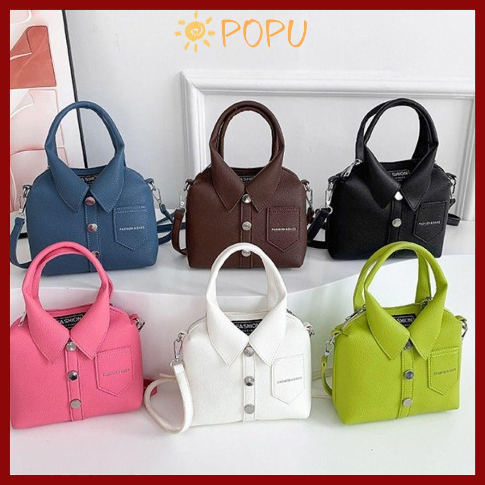 POPU กระเป๋ามือ, PU ซิปออกแบบเฉพาะกระเป๋าสะพายไหล่และสะพายข้าง, กระเป๋า Messenger สไตล์ดีไซเนอร์คุณภาพสูงสําหรับผู้หญิง