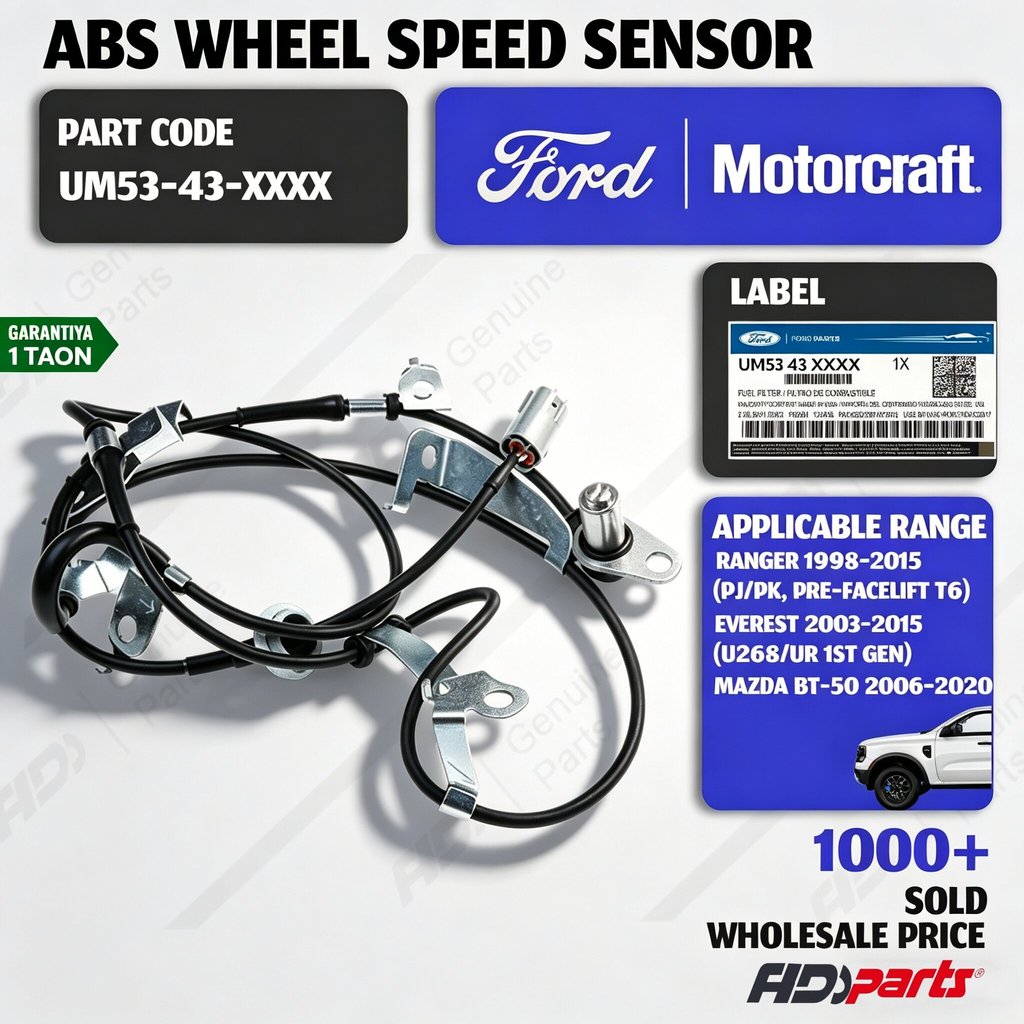 เซ็นเซอร์ความเร็วล้อ ABS สําหรับ Ford Ranger (PJ/PK, Pre-facelift T6) 1998-2015 Everest (U268/UR 1st