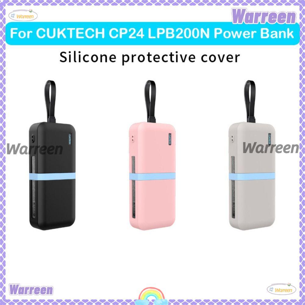 WARREEN Silicone , ฝาครอบป้องกันกันฝุ่นแบบพกพา, ปลอกผิวกันกระแทกกันลื่นสําหรับ CUKTECH CP24 LPB200N 
