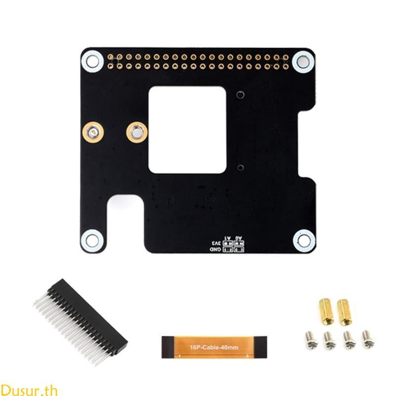Dusur สําหรับ RPI5 Pi5 M 2 หมวก PCIe ถึง NVME บอร์ดขยายความเร็ว 16Pin สาย GPIO Header