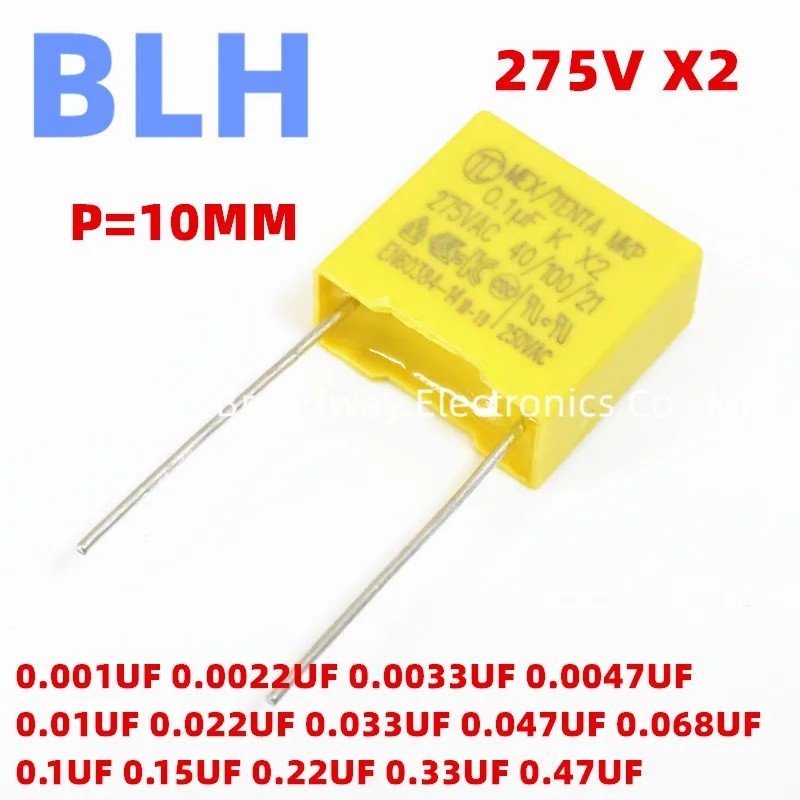 10PCS ตัวเก็บประจุความปลอดภัย X2 10 มม.275VAC 275V P10 0.01UF 103K 0.022UF 223K 0.03UF 333K 0.047UF 