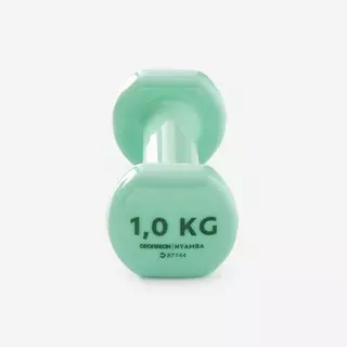 Decathlon 1 Kg Fitness Dumbbells Twin-Pack, Partially Recycled Cast Iron ดัมเบลแพ็คคู่ขนาด 1 กิโลกรัม - Green