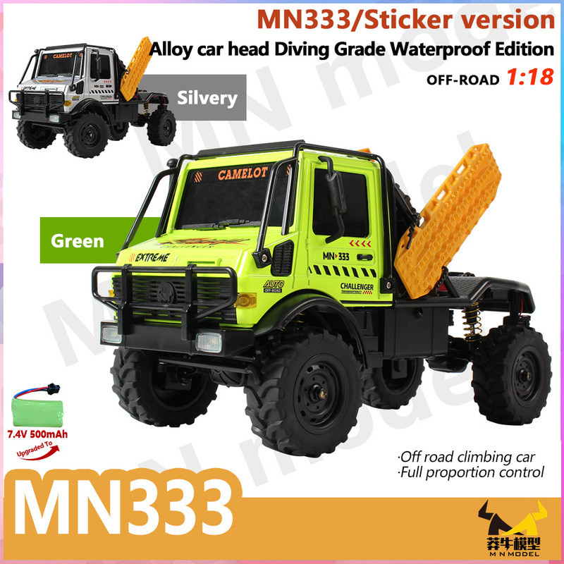 รุ่นสติกเกอร์ของรถบังคับวิทยุ MN333 Uni RC Mok รถปีนเขา รถบรรทุกออฟโรด ขับเคลื่อนสี่ล้อสำหรับเด็กผู้