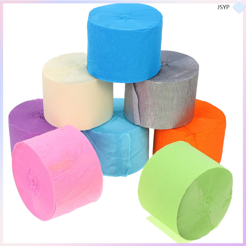 9 Rolls Crepe Paper Streamers ตกแต่งวันเกิด คละมิถุนายนhaoyipin