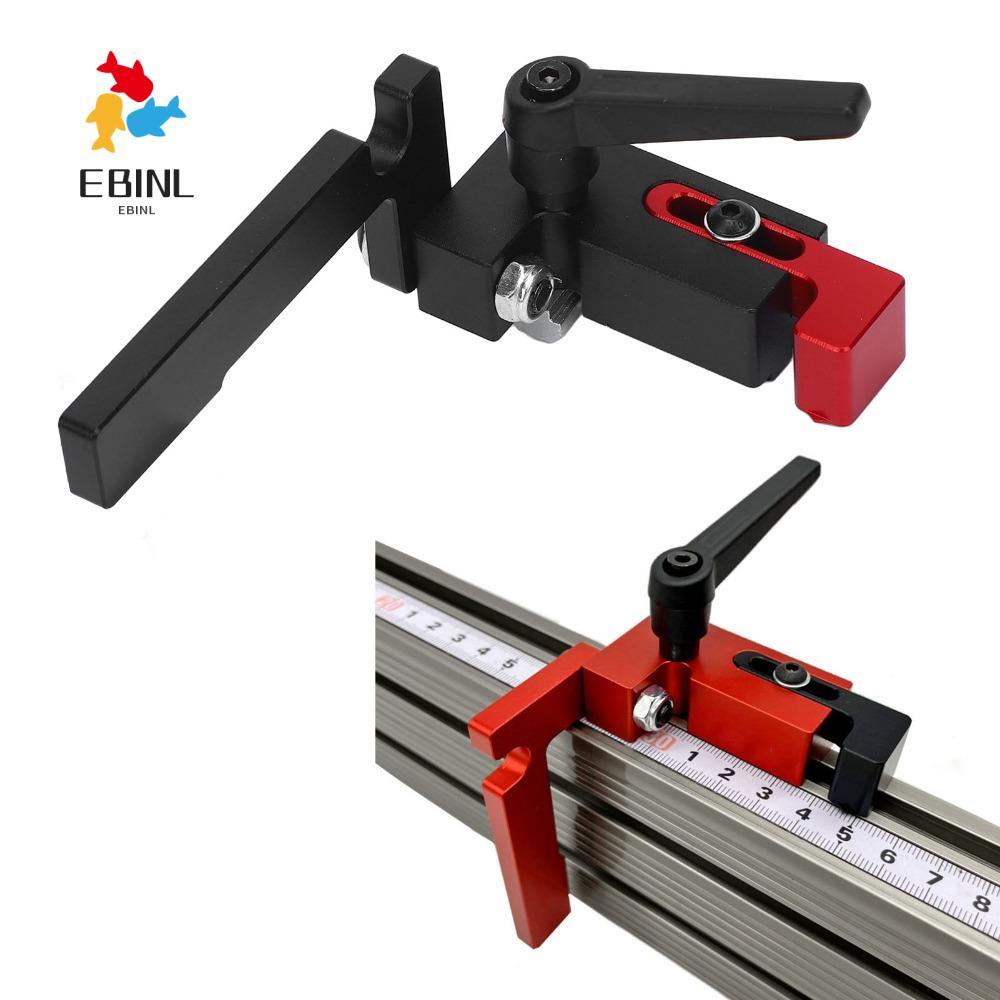 EBINL Miter Track Stop, อลูมิเนียม 75 ประเภท T Track Flip Stop, Precision Secure Design Slide Connec