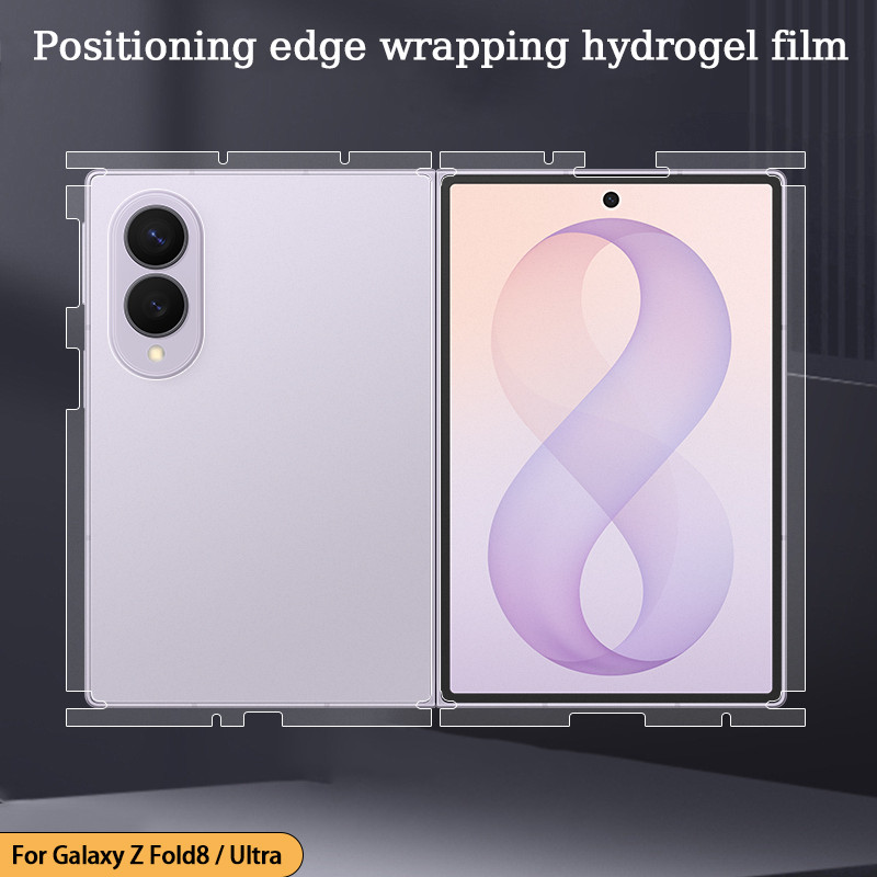 สําหรับ Samsung Galaxy Z Fold8 Ultra Fold 8 Full Cover Border ป้องกันหน้าจอรอยขีดข่วน Autorepair Ultra Thin Wrap Edge Soft ฟิล์ม Hydrogel ป้องกันการระเบิด