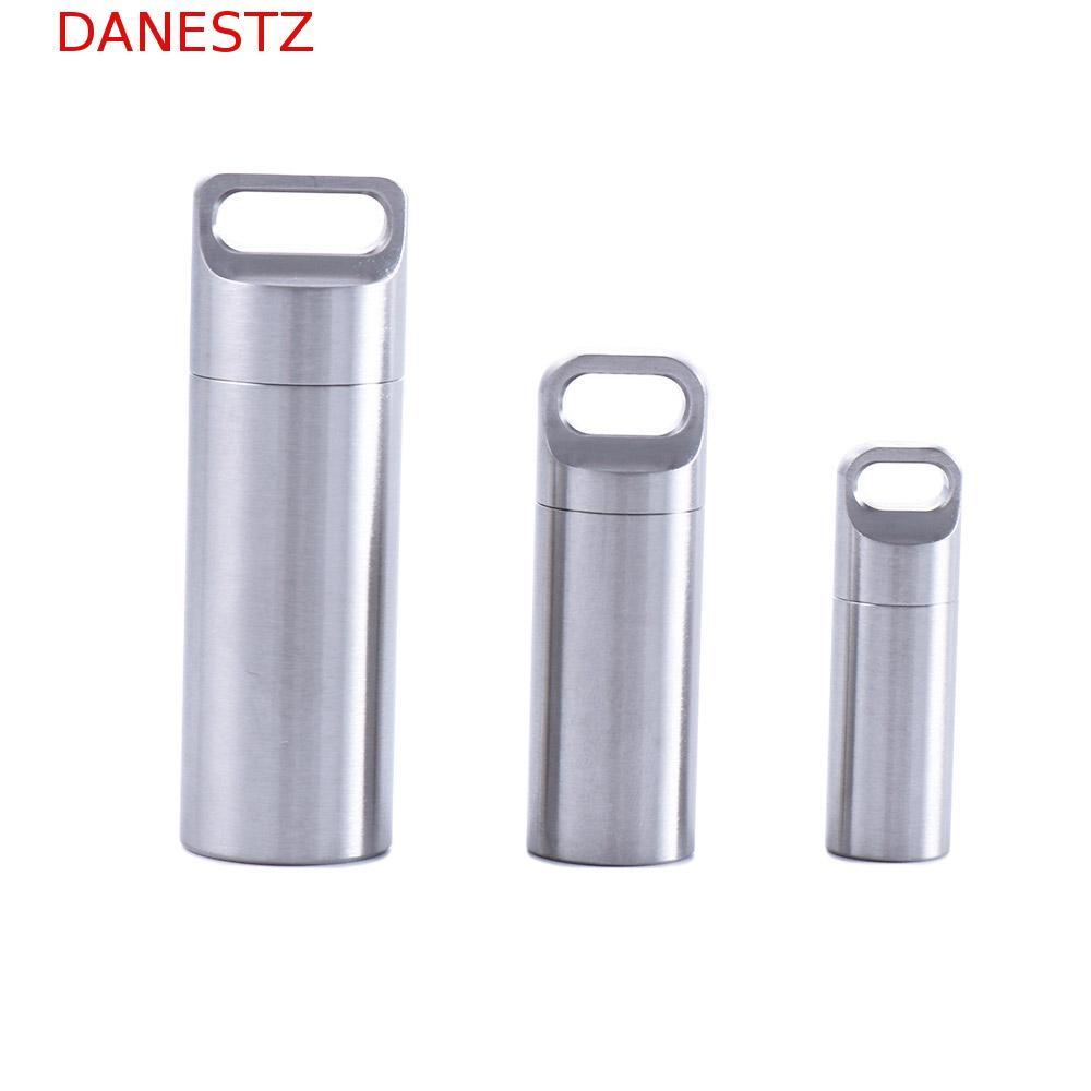 DANESTZ Pill Boxes Waterproof EDC Tools Pill Organizer Sealed Stainless steel Mini Pill Case