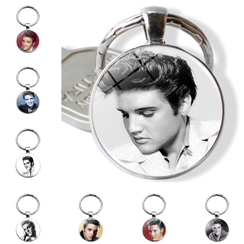 Elvis Presley Elvisley พวงกุญแจ Rock Superstar Elvis Presley จี้กุญแจ