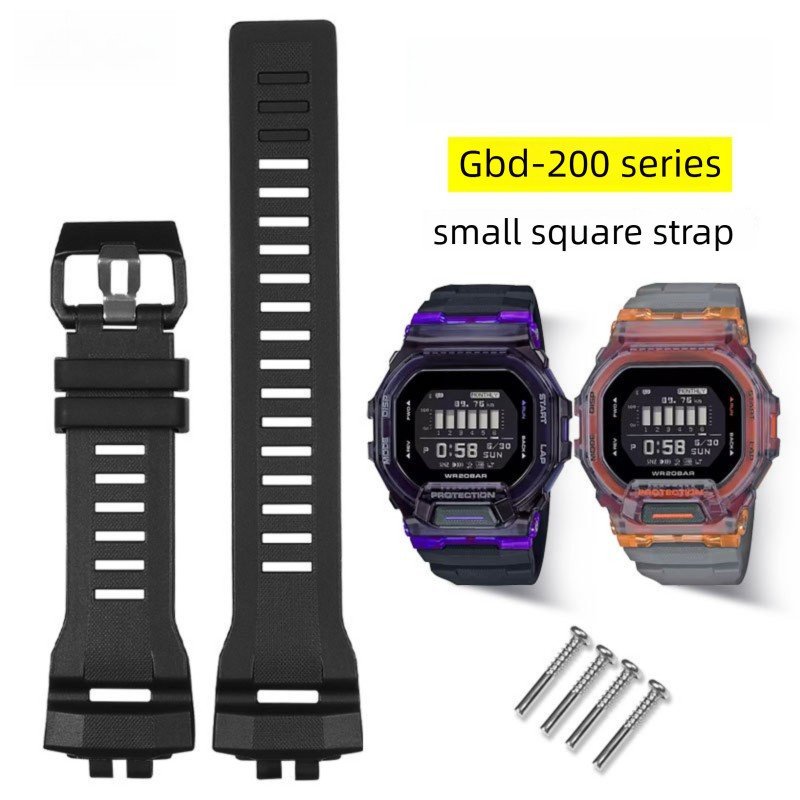 สายนาฬิกายางกันน้ําสีดําสําหรับ GBD-200-1/2/9GBD-200RD สายรัดทดแทนกีฬาสําหรับนักเรียนเหงื่อหลักฐาน B