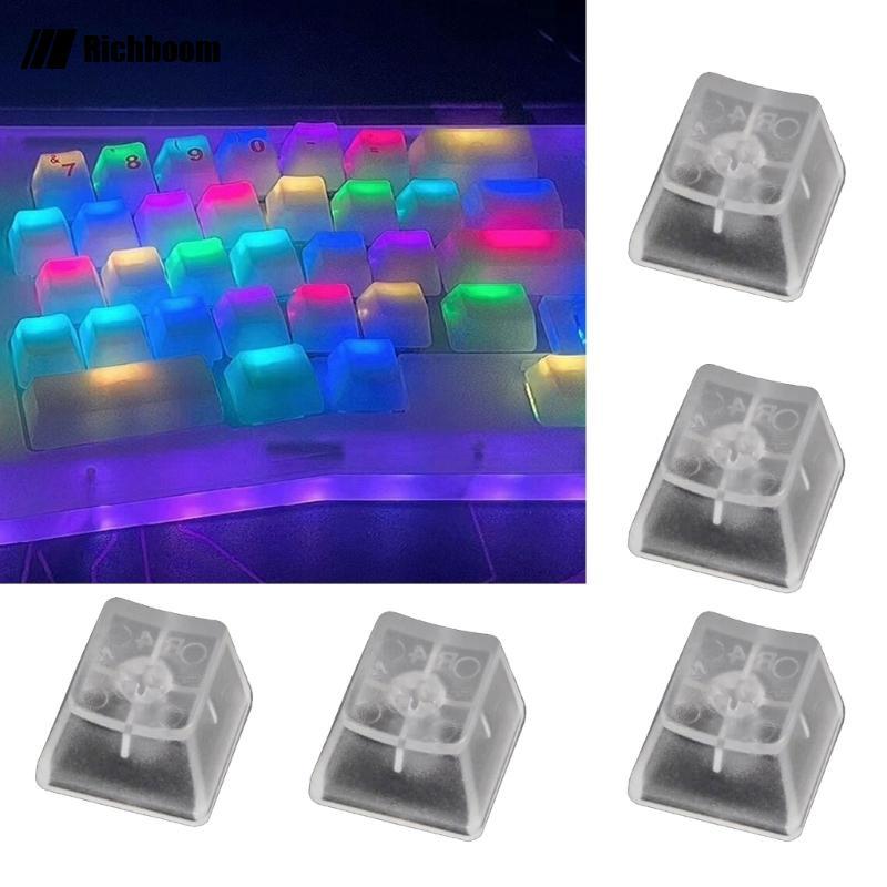 Rich CherryProfile Keycaps สําหรับคีย์บอร์ดแบบกลไกปุ่มกดเรืองแสงโปร่งใส R4