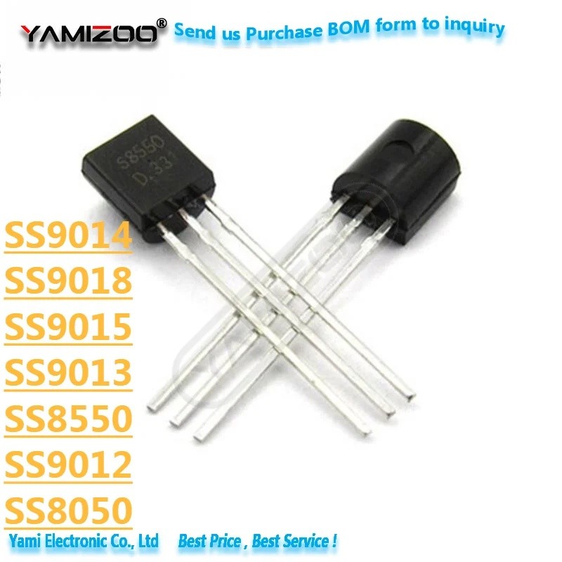 10pcs SS9018 SS9012 SS9013 SS9014 SS9015 SS9018 SS8550 SS8050 S9018 S9012 S9015 S9018 S8550 S8050 ขา