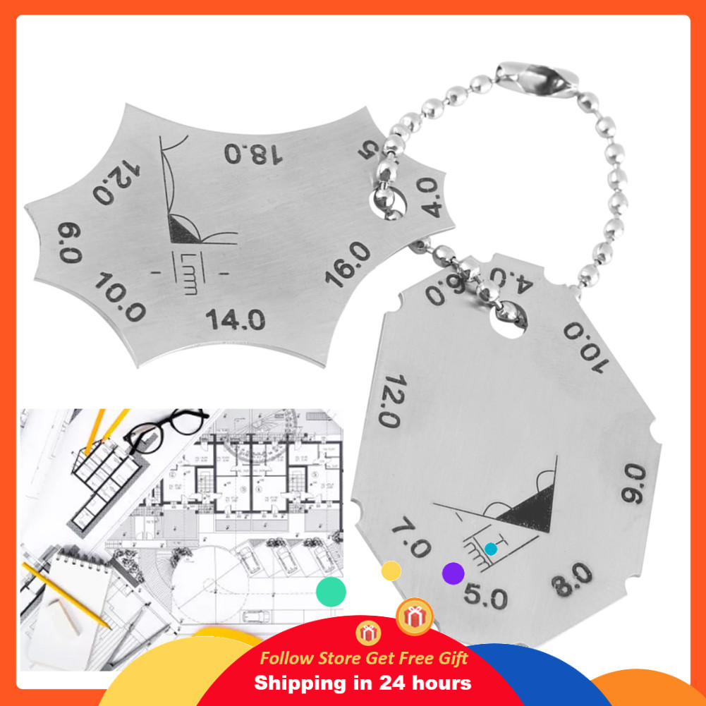 supergoodsales WearResisting Welding Gauge คอแบบพกพาที่สะดวกสำหรับการอ่านที่ชัดเจนในสนาม