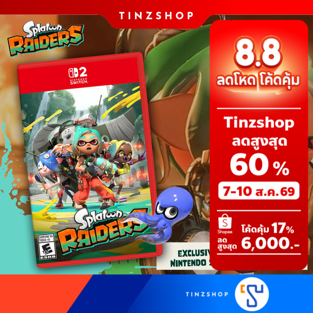 [พร้อมส่ง] [Switch2] Nintendo Switch 2 Game Splatoon Raiders / Zone Asia / Game cartridge (ตลับเกม)