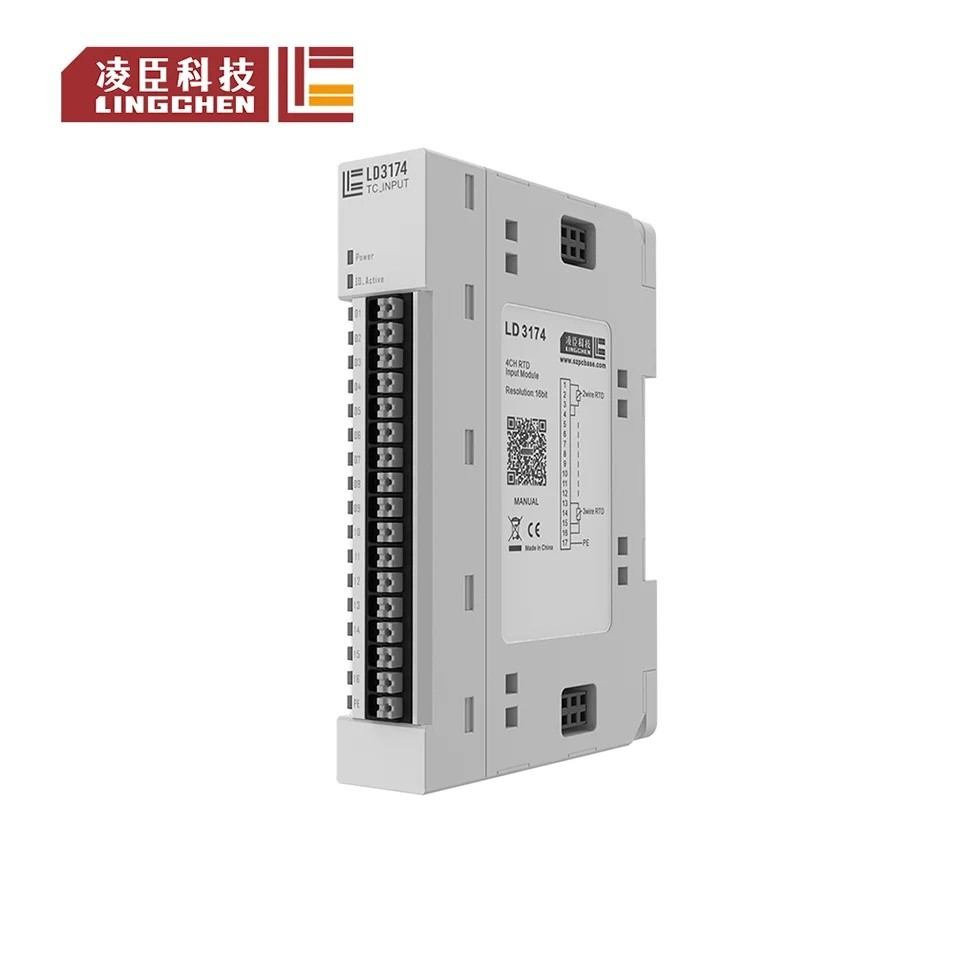 UR4E Lingchen EtherCAT 2 / 3 สาย 4CH RTD 16 บิตเทอร์มิสเตอร์อินพุต IO โมดูลกระจายระยะไกล I/O โมดูล |
