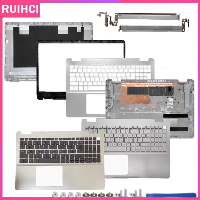 สําหรับ DELL Inspiron 15 5584 P85F ใหม่ปกหลัง LCD 0GYCJR ด้านหน้า 0J0MYJ บานพับ Palmrest 0DFX5J ด้าน