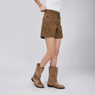WRANGLER กางเกงยีนส์ขาสั้นผู้หญิง คอลเลคชั่น Beyond Denim รุ่น WR F126WSHON09 - สีเบจ