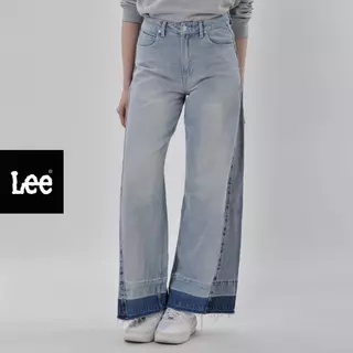 LEE กางเกงยีนส์ผู้หญิง คอลเลคชั่น Denim Obsession เอวสูง ทรงขากว้าง รุ่น LE F425WWIDN24 สียีนส์อ่อน