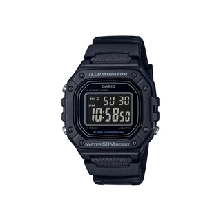 CASIO นาฬิกาข้อมือ CASIO รุ่น W-218H-1BVDF วัสดุเรซิ่น สีดำ