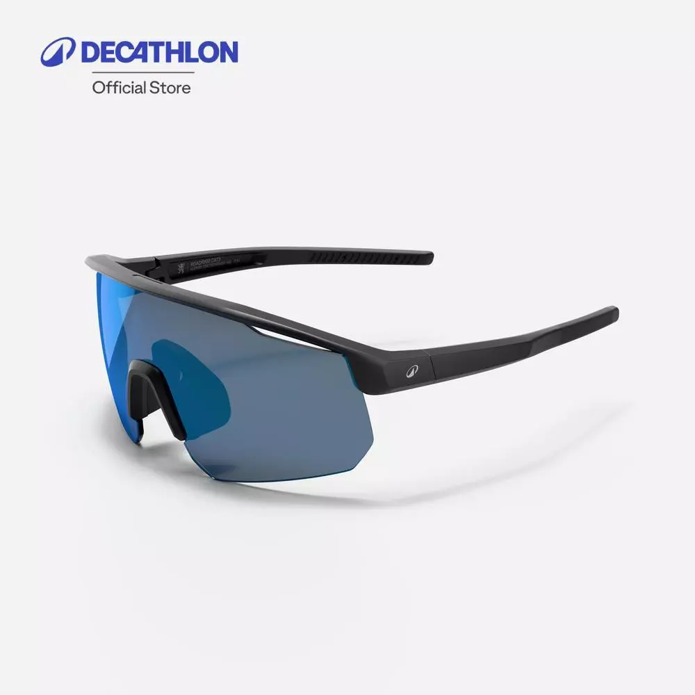 Decathlon Adult Cycling Glasses Category 3 แว่นตาจักรยานประเภท 3 สำหรับผู้ใหญ่รุ่น Perf 500 Light - Black/Blue