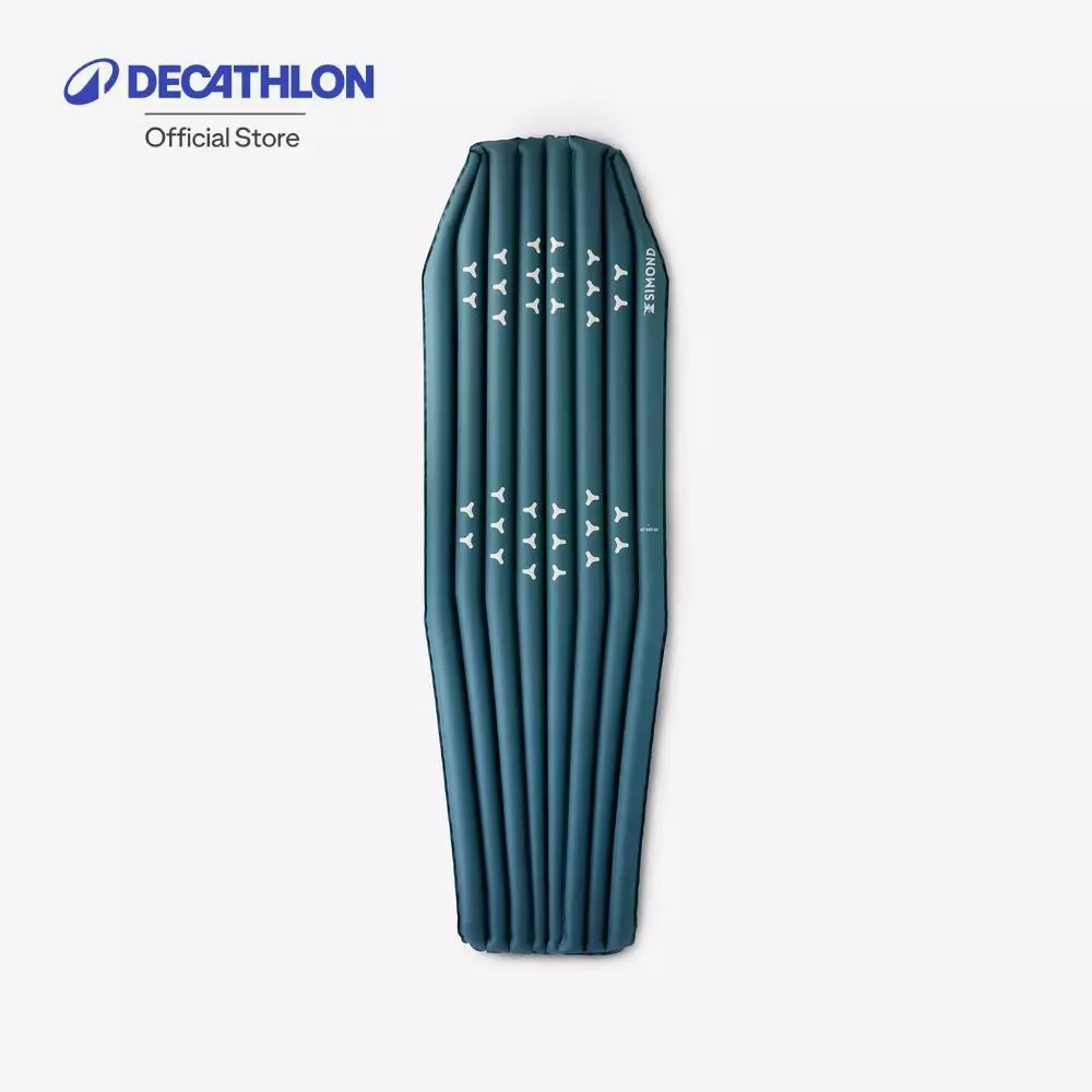 Decathlon Inflatable Trekking Mattress ที่นอนเทรคกิ้งแบบเป่าลมขนาด L - 180 X 52 ซม. รุ่น Mt500 Air สำหรับ 1 คน - Blue