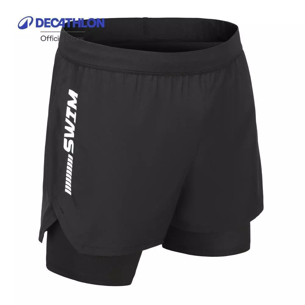 Decathlon Men'S Boxer Shorts 100 กางเกงว่ายน้ำขาสั้นทรงบ๊อกเซอร์สำหรับผู้ชาย รุ่น 100 - Black