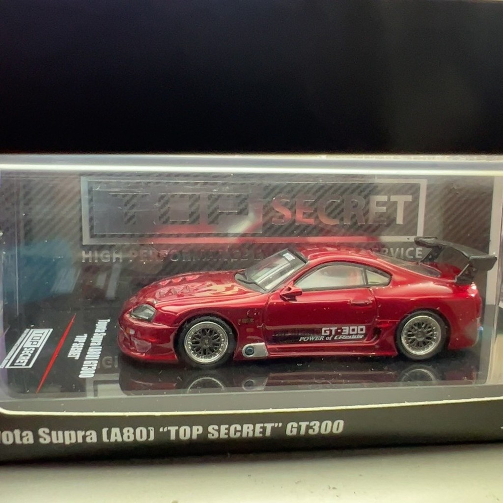 [สต๊อกพร้อมกําพร้า] INNO+MODELS+1: 64+Toyota Supra+A80+TOP+SECRET+GT300+Metal Red Original กล่องบรรจ