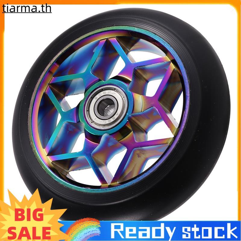 TIARMA Stunt Scooter 110 มม. ล้อทดแทนพร้อมแบริ่งดุมล้ออลูมิเนียม Kick Scooter อุปกรณ์เสริม