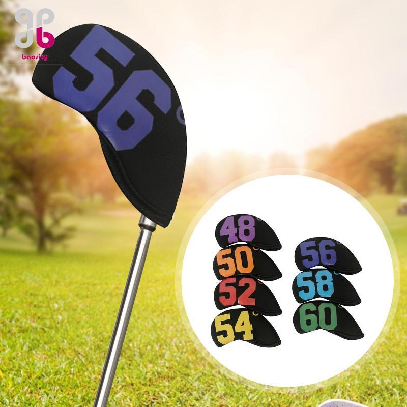 ความBaosity 7x Golf Iron Headcover Set Golf Club Head Covers Protection Golf Wedge Iron