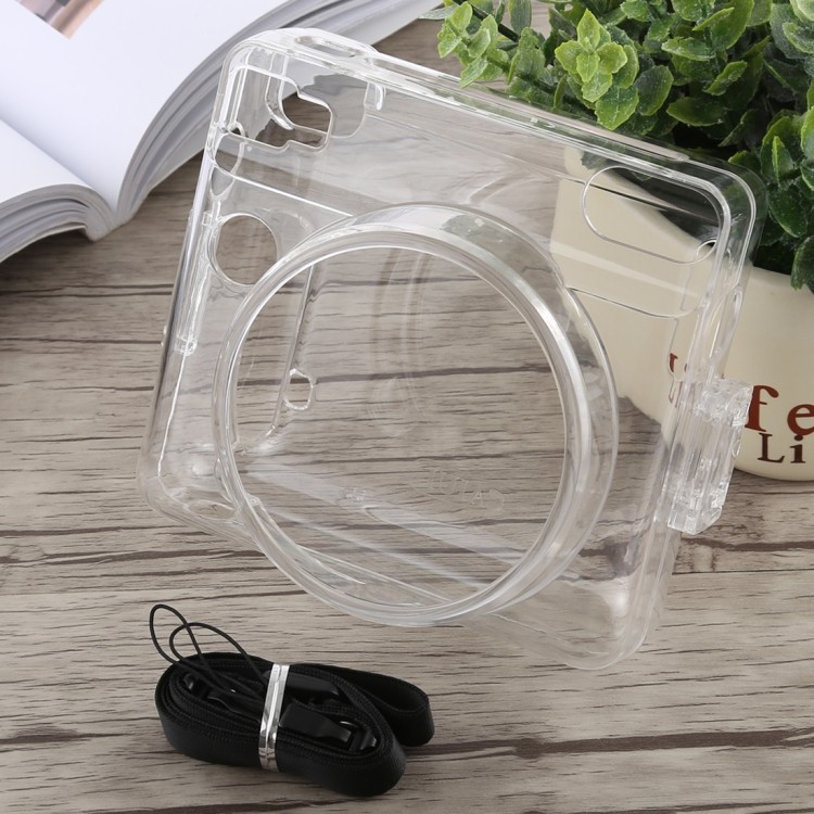 เคสคริสตัลป้องกันคุณภาพดีพร้อมสายรัดสําหรับ FUJIFILM instax SQUARE SQ6