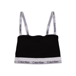CALVIN KLEIN เสื้อชั้นในผู้หญิงถอดสายได้ Icon Cotton Modal Lightly Lined Bandeau Bra รุ่น QF8838AD UB1-สีดำ