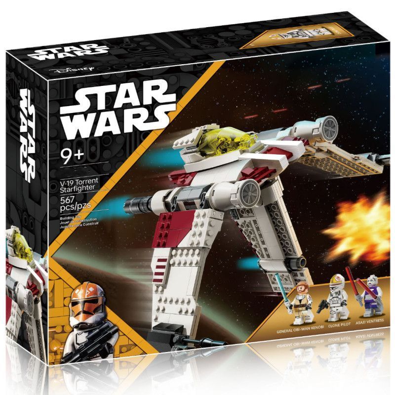ใช้งานร่วมกับ Star Wars 75432 V-19 Meteorite Star Wars Puzzle Assembly diy Building Block ของเล่น