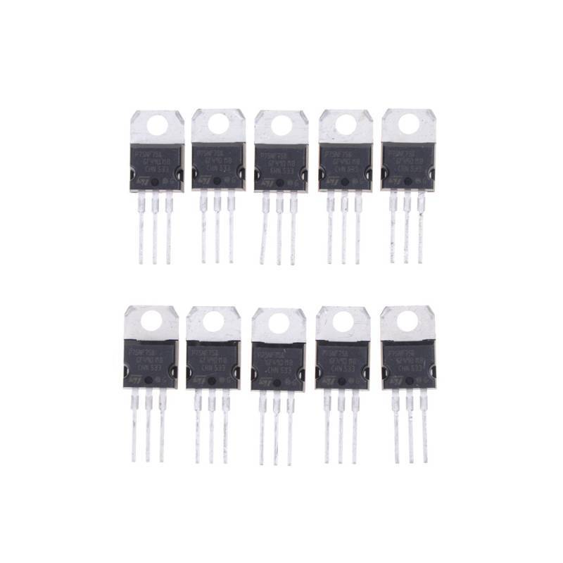 10PCS P75NF75 P75N75 STP75NF75 TO-220 ทรานซิสเตอร์ oril