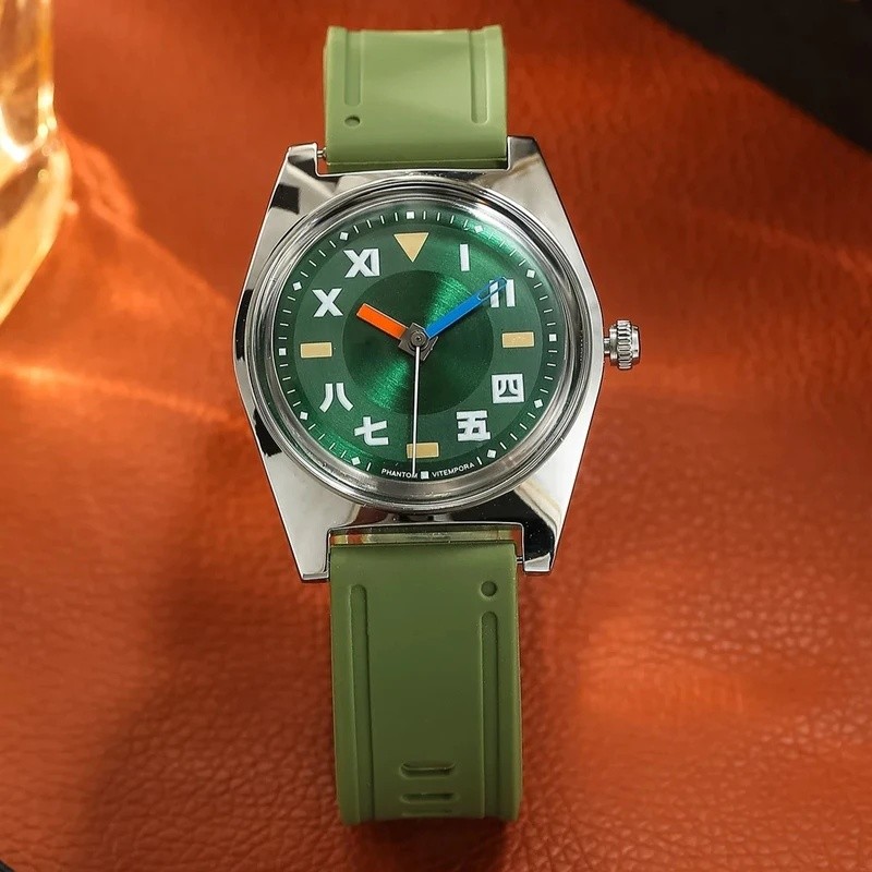 VITEMPORA Mens Hand-Wind Mechanical Watch 7120 กันน้ํา Bauhaus Design นาฬิกาสําหรับชาย