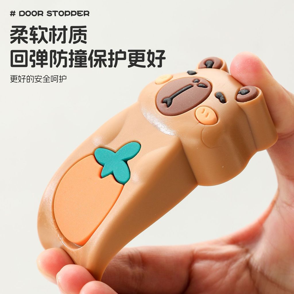กันชนประตูแบบเคลื่อนย้ายได้ กันชนประตู Anti-Pinch Windproof ห้องน้ําประตูสัมผัสในครัวเรือน Anti-Coll