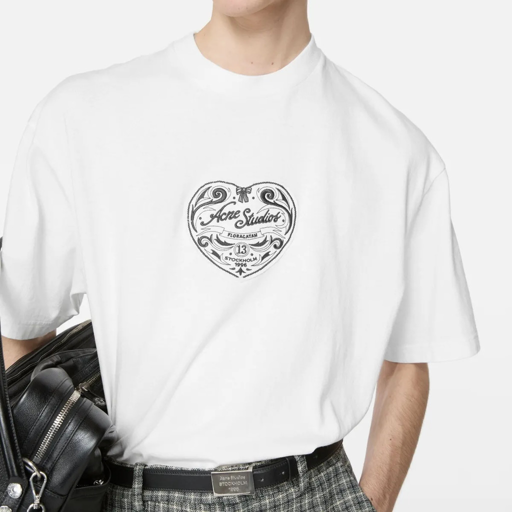 Acne studio1996 เสื้อยืดแขนสั้นพิมพ์ลาย