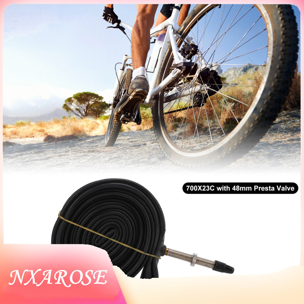 Nxarose 700x23C ยางในจักรยานยางบิวทิลวาล์วจักรยาน 2 ยางสำหรับจักรยานเสือหมอบ Mountain 700c ยาง (700X
