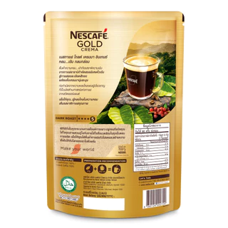 NESCAFÉ Gold Crema Intense เนสกาแฟ โกลด์ เครมมา อินเทนส์ แบบถุง ขนาด 180 กรัม (แพ็ค 2 ถุง) NESCAFE