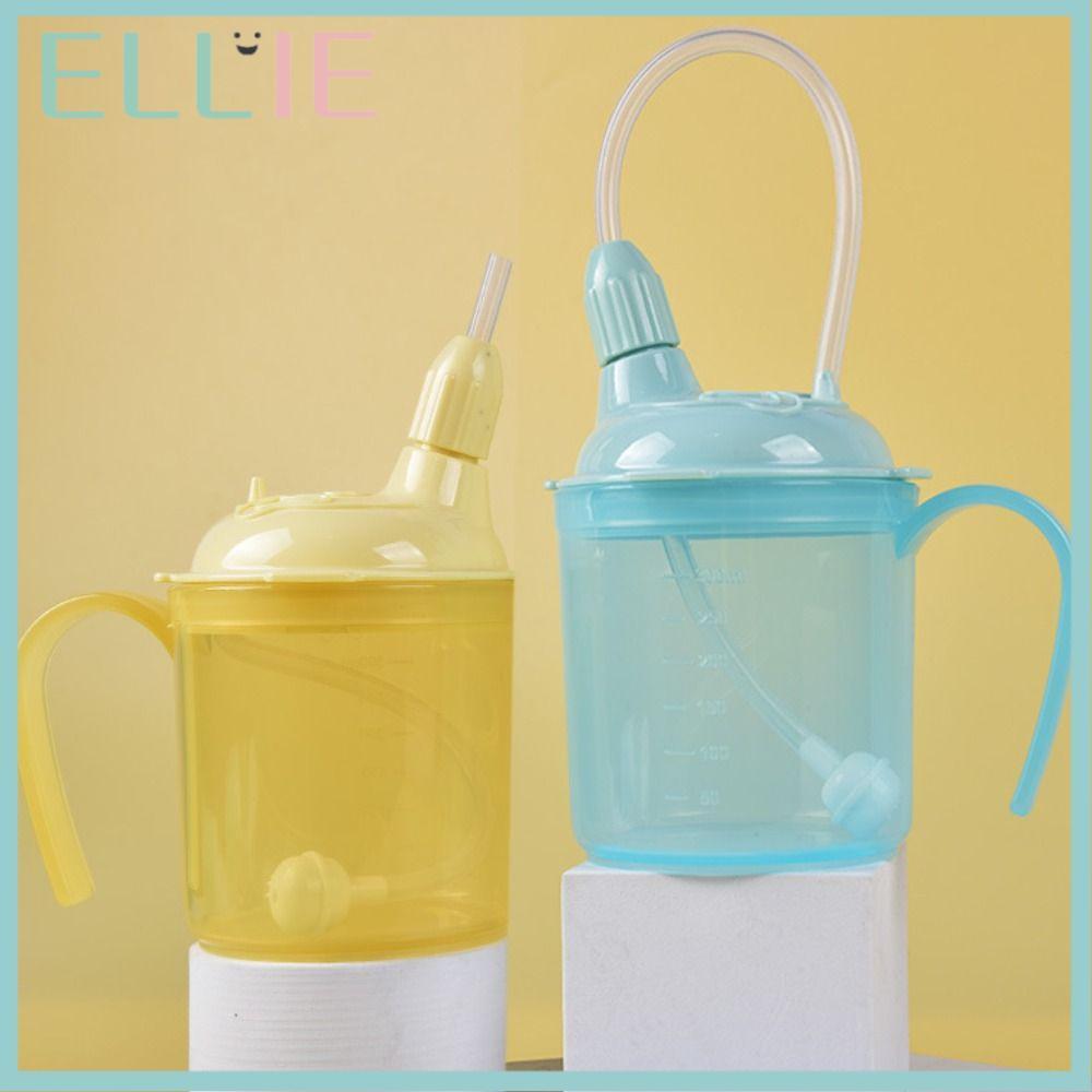 ELLIE Anti Choking Cup, 300ml พร้อมที่จับ Dysphagia Cup, คุณภาพสูงพร้อมหลอดแก้วควบคุมน้ําแบบพกพาเกรด