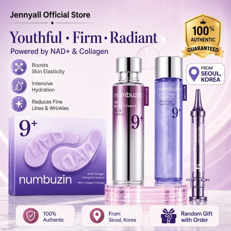NUMBUZIN No9 NAD Lifting Essence 50ml + Toner 150ml + Retinol Eye Cream 100ml + Collagen สินค้าเกาหล